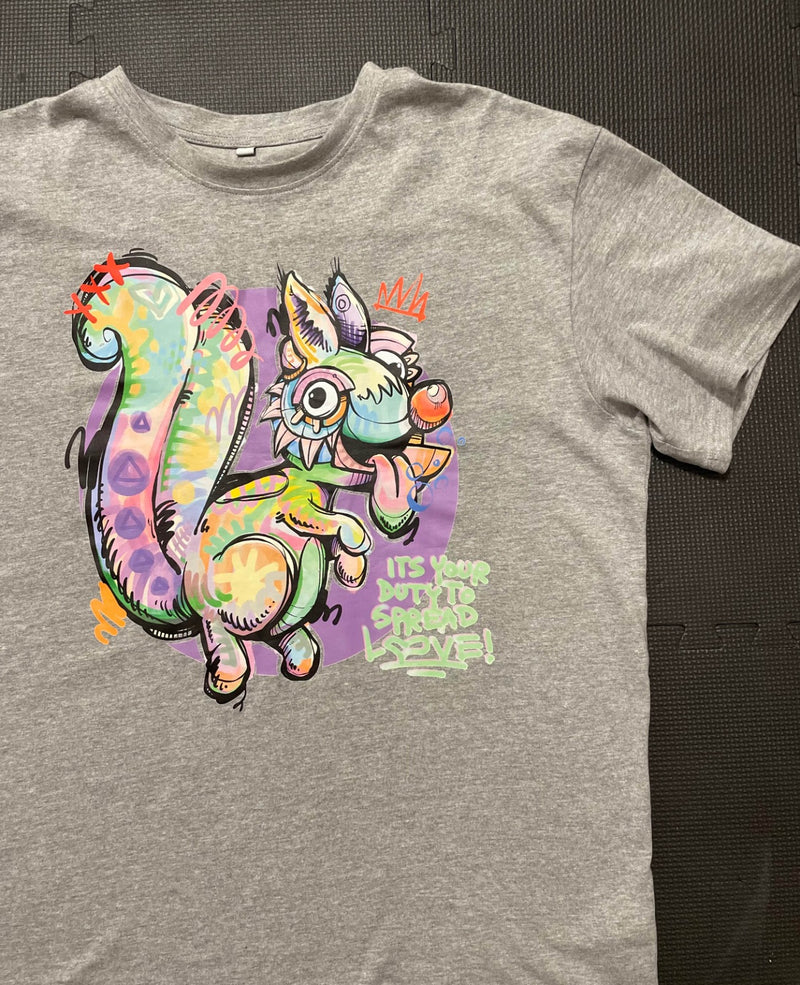 Oibel1 x Eichhörnchen | T-Shirt, grau